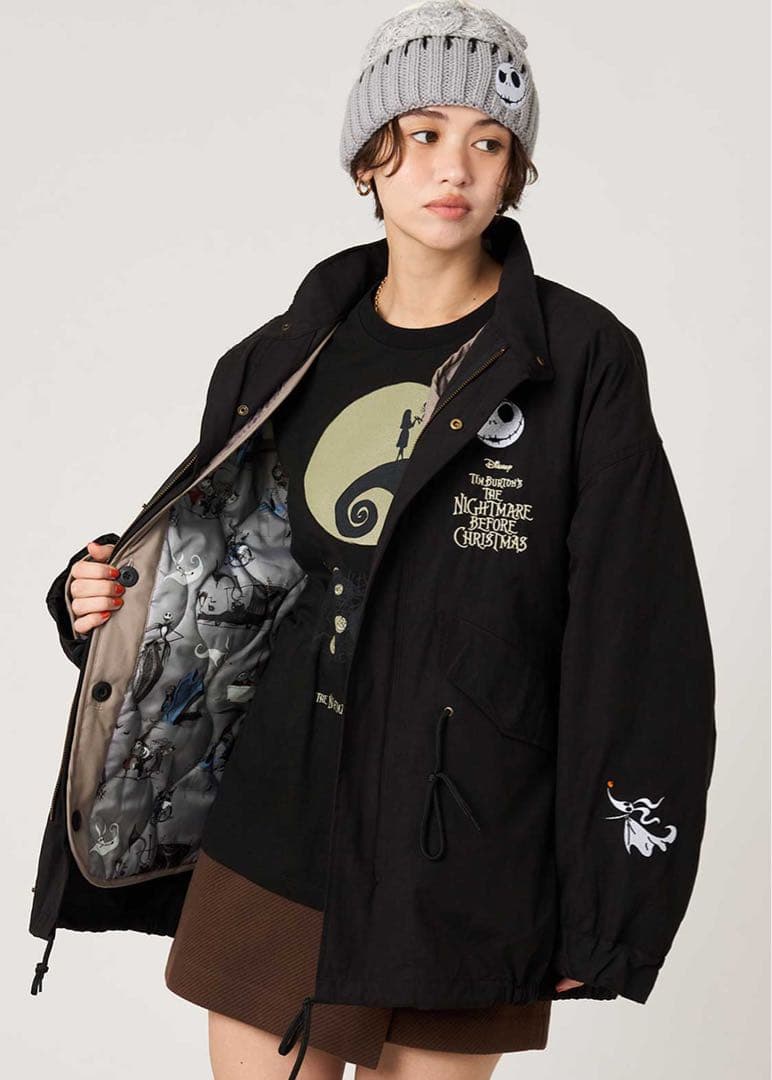 グラニフ　ナイトメア　永遠に　ショートモッズコート　ブラックSS 男女兼用