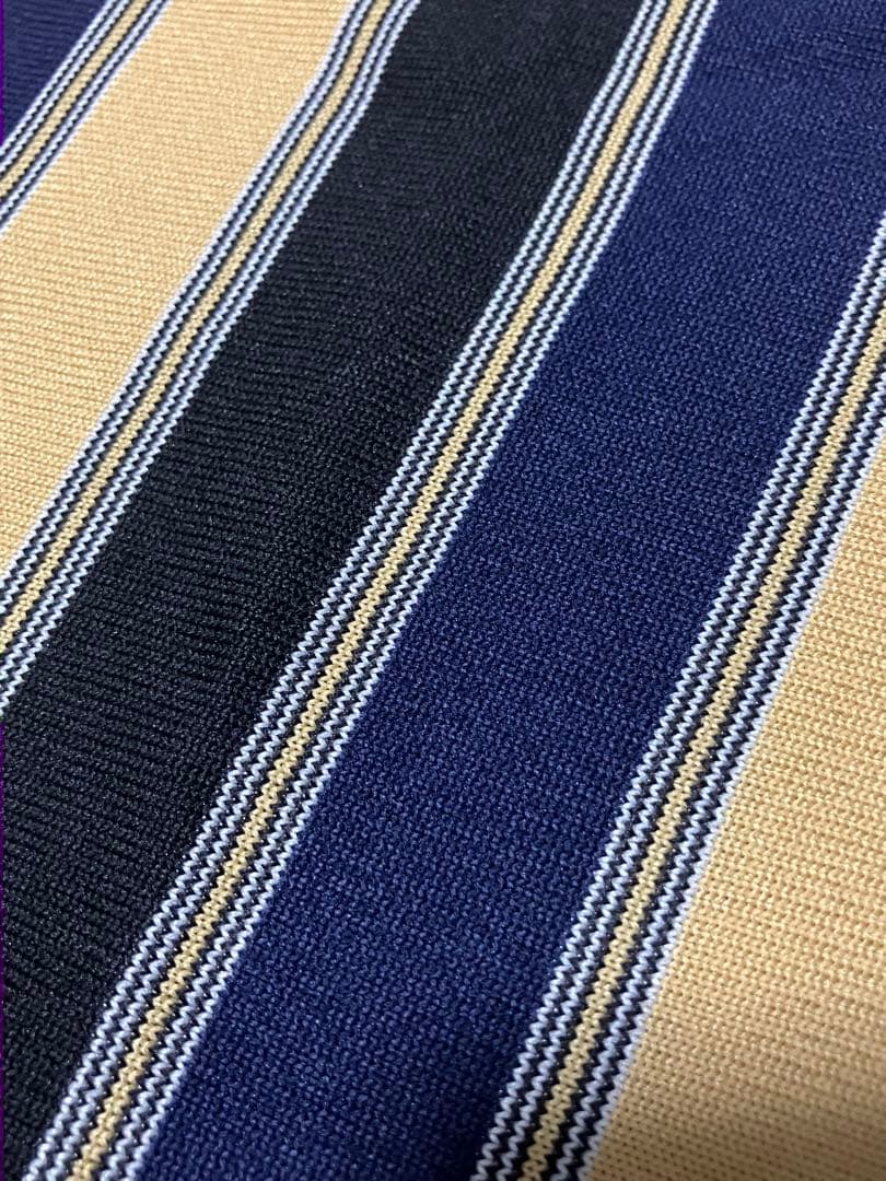 LANVIN PARIS 80s ストライプ ニットポロシャツ