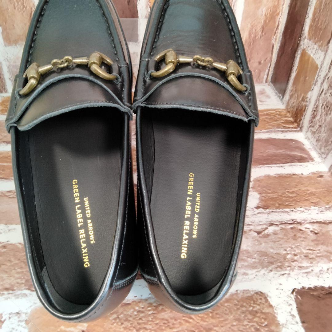 【未使用】green label relaxing（26）ビットローファー 　黒