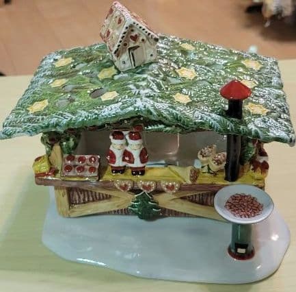 新品✨ビレロイアンドボッホ 陶器製クリスマスキャンドルハウス マジパンスタンド