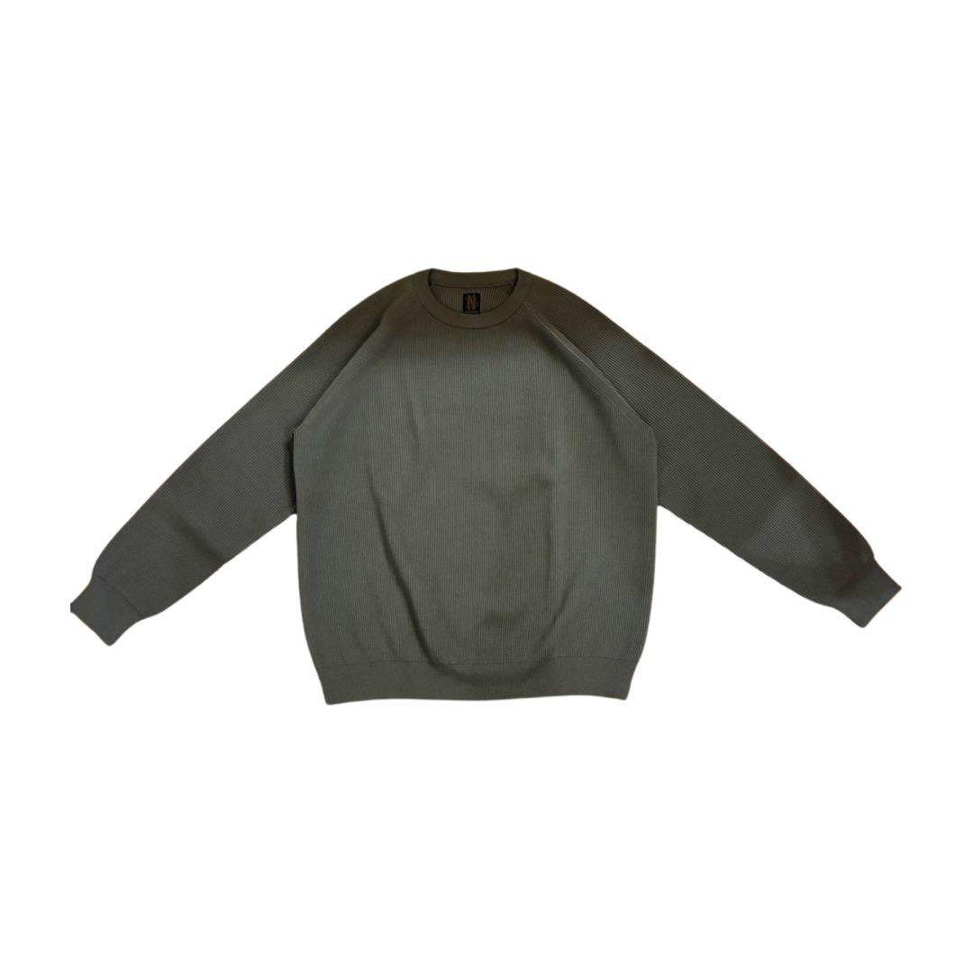 【美品】BATONER HARD TWIST WOOL CREW NECK