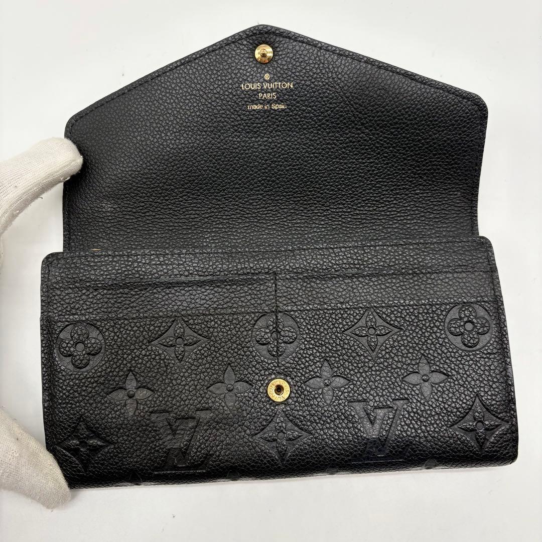 【極美品】ルイヴィトン アンプラント ポルトフォイユサラ 黒 長財布 ブラック