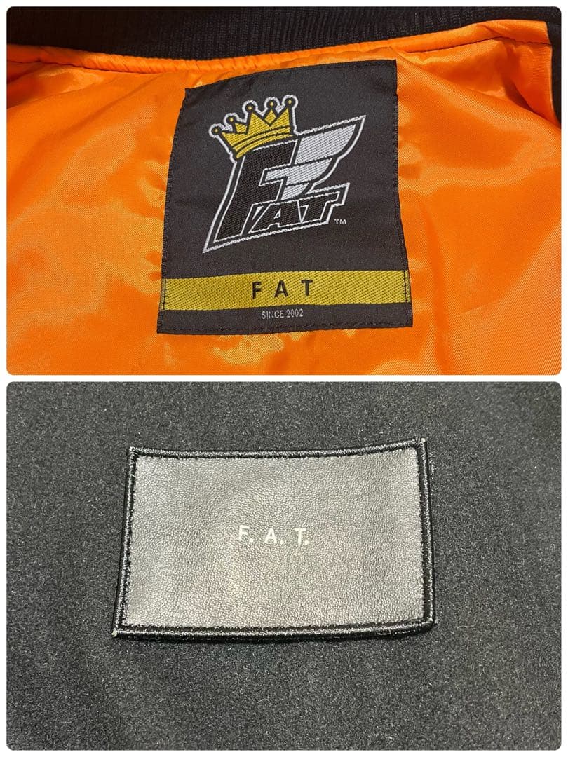 【美品】F.A.T. ボンバージャケット 星条旗　XL ブラック