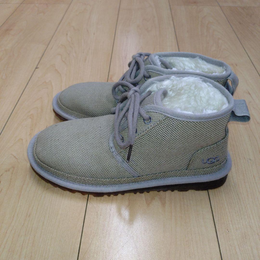 UGG アグ ニューメル ムートンブーツ レディース 24 グレー スニーカー風