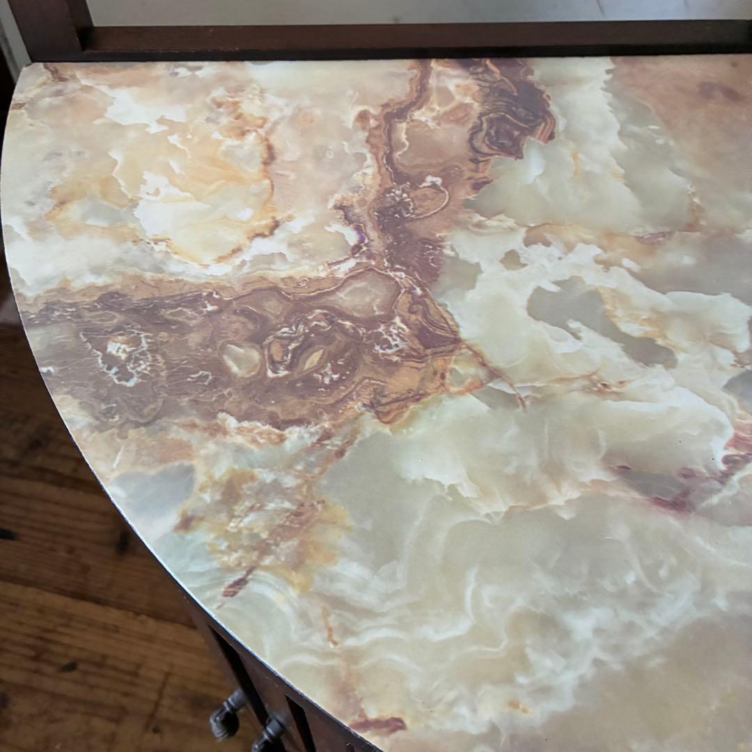 オールドカリモク ヴィンテージ コーナーラック シェルフ 棚 マーブル