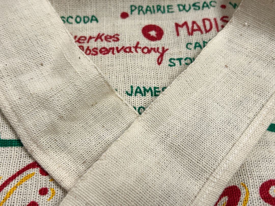 デッドストック 40s ビンテージ アンティーク スーベニア リネン エプロン