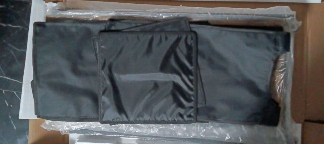 ランドリーバスケット ラック 2個 大容量 洗濯かご 木目 収納 ブラック