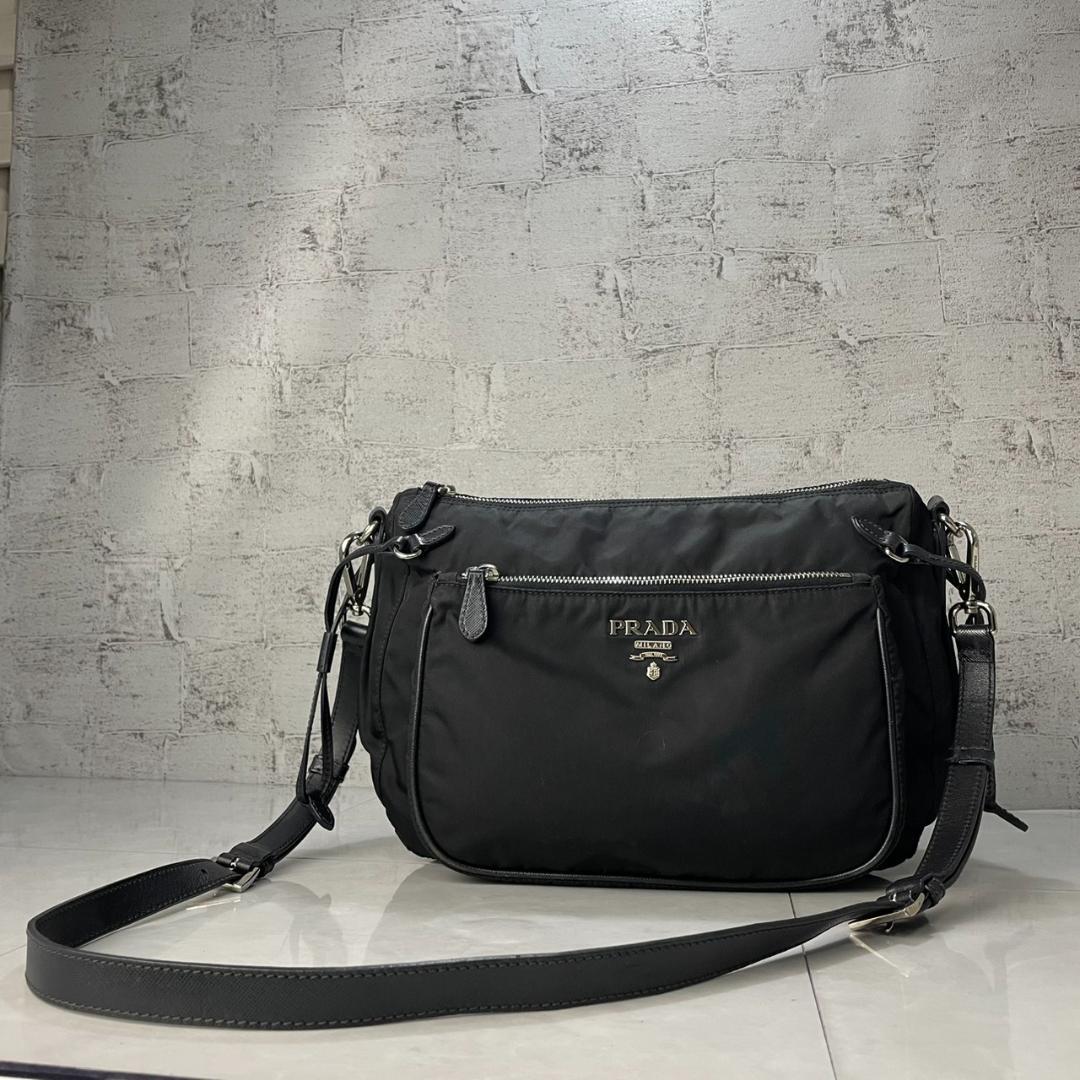 PRADA ショルダーバッグ プラダ 2way クラッチバッグ BT0689 黒