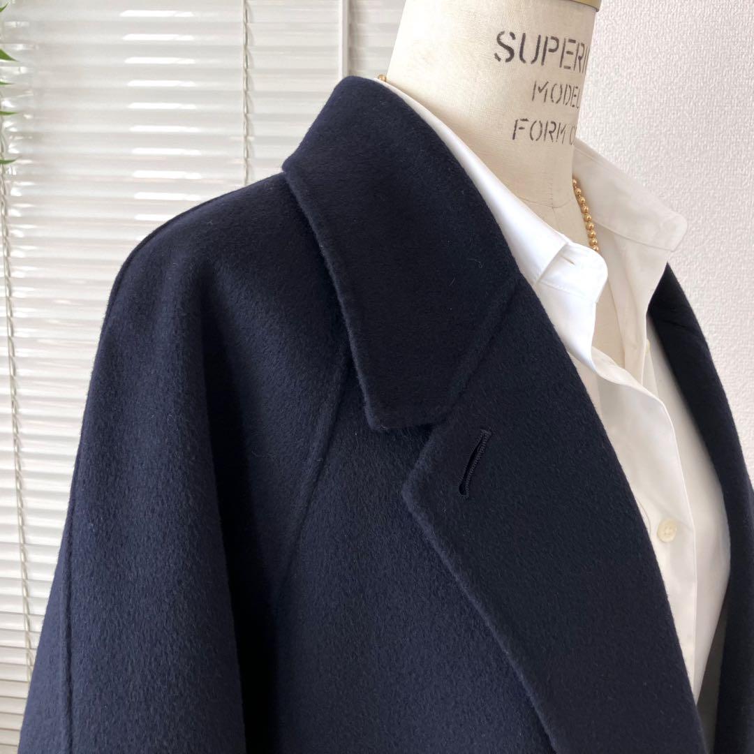 【新品同様】plage スーパー160 Aライン コート 紺 ハミルトン