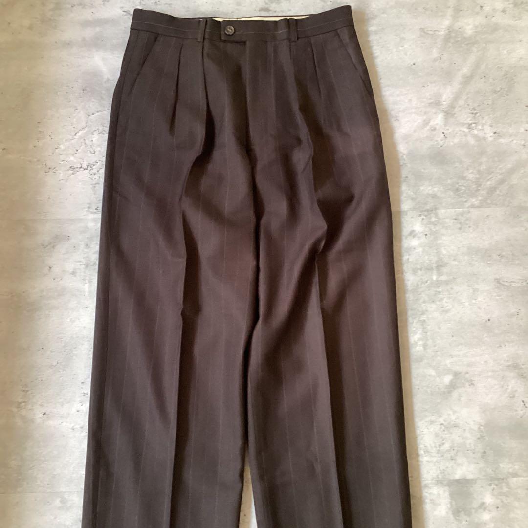 Paul Smithポールスミス　スーツセットアップ　ストライプ　ダークブラウン