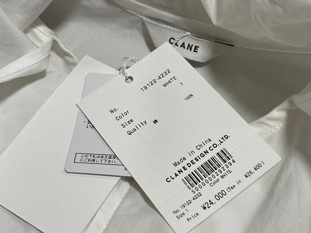 ち*な様 CLANE クラネ RIBBON ZIP SHIRTS リボンジップシ