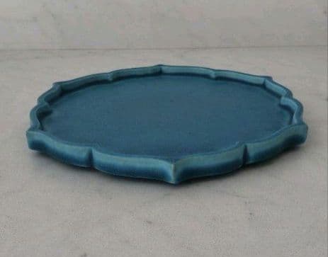 萩原将之　菓子器　皿　ブルー　人気蓮