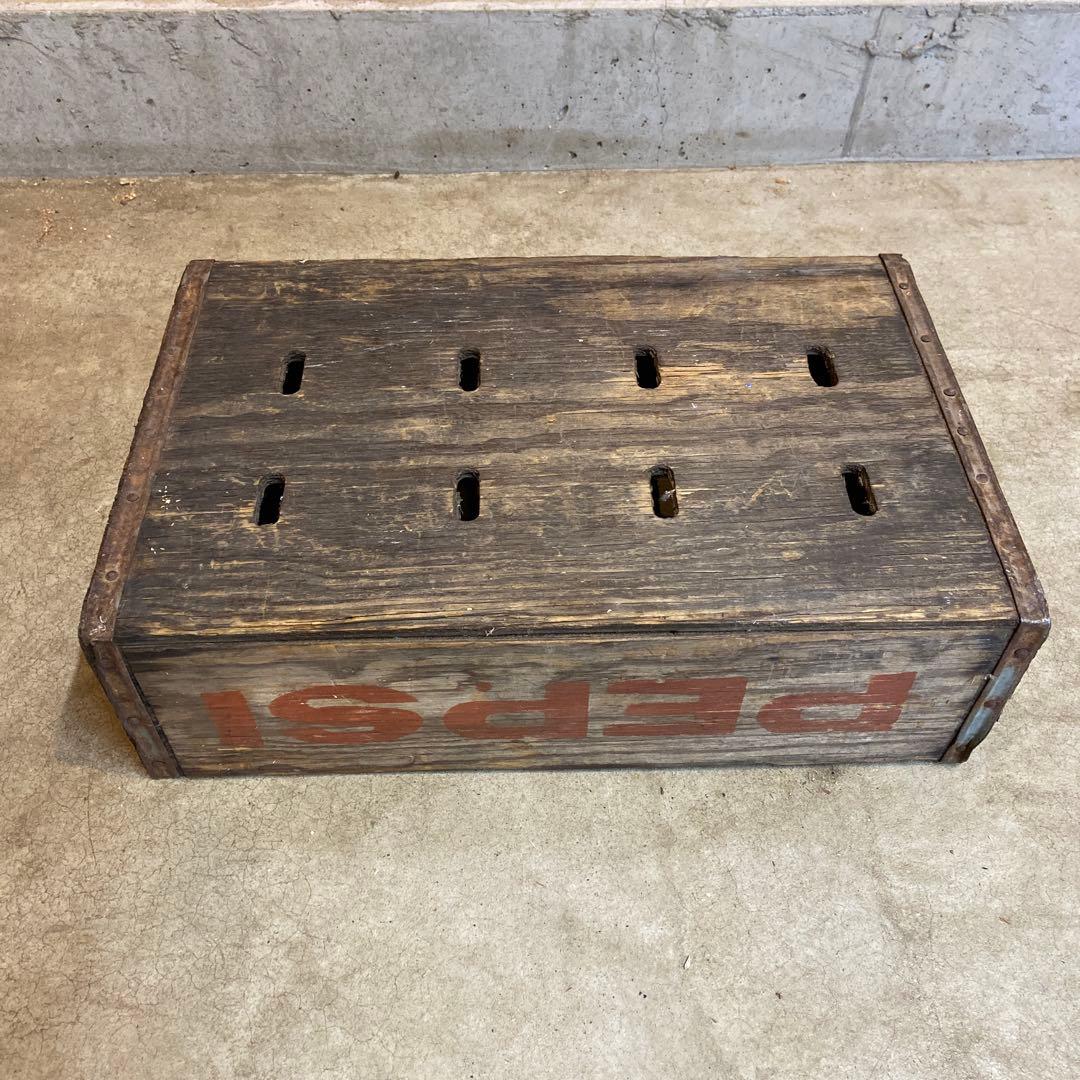 アメリカヴィンテージ　木製飲料箱　ペプシ