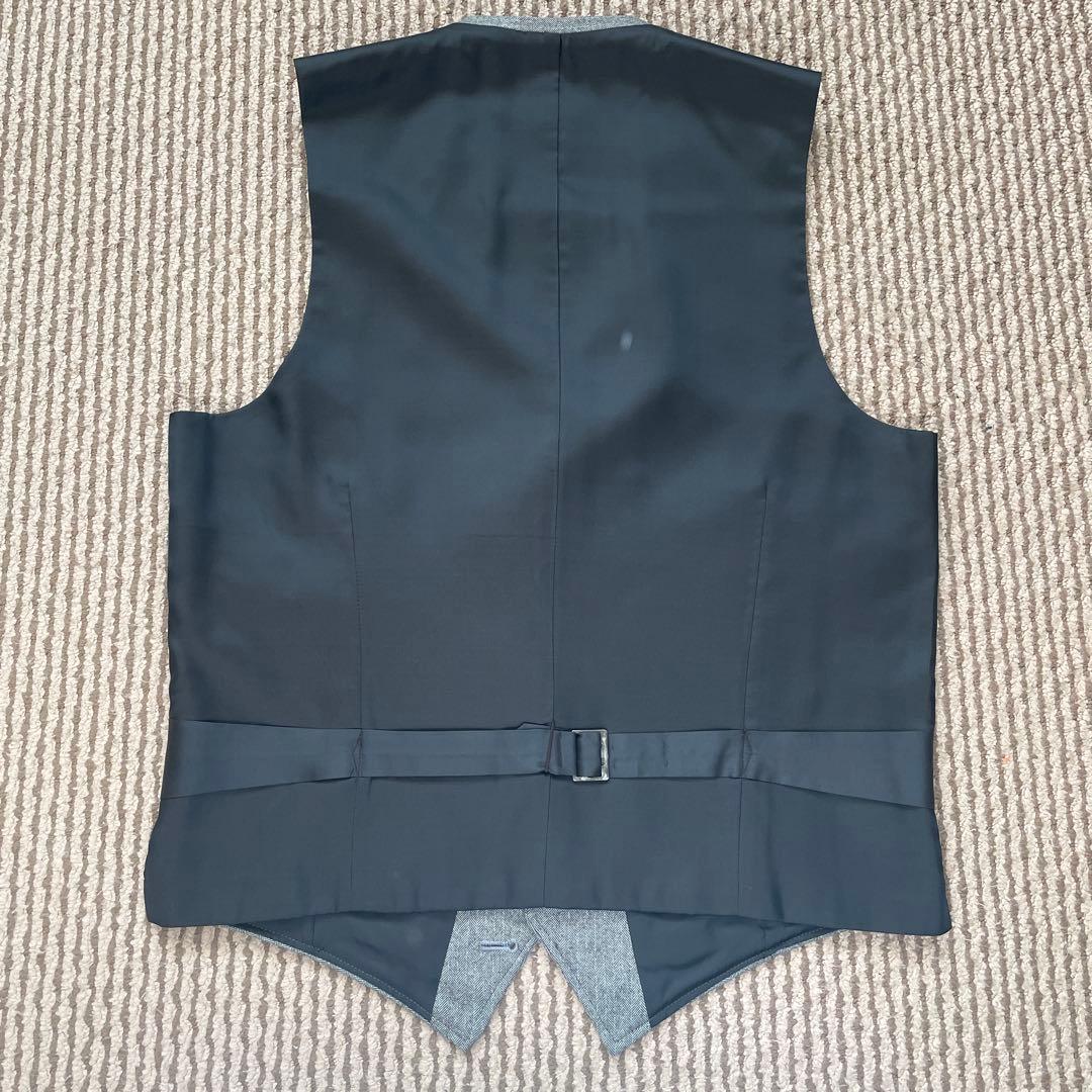 Kent メンズ　スーツ　スリーピース　セット　ウール100% ヘリンボーン