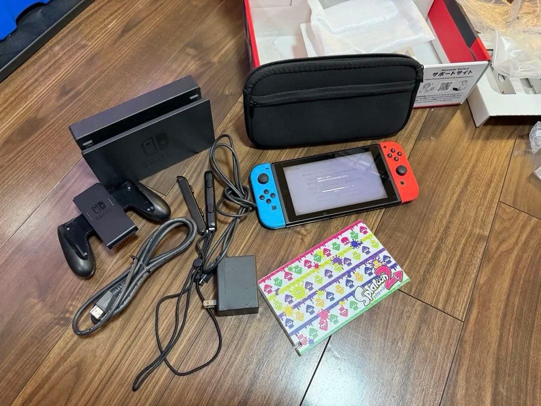 美品｜Nintendo Switch 本体 バッテリー強化版 ネオン おまけ付き