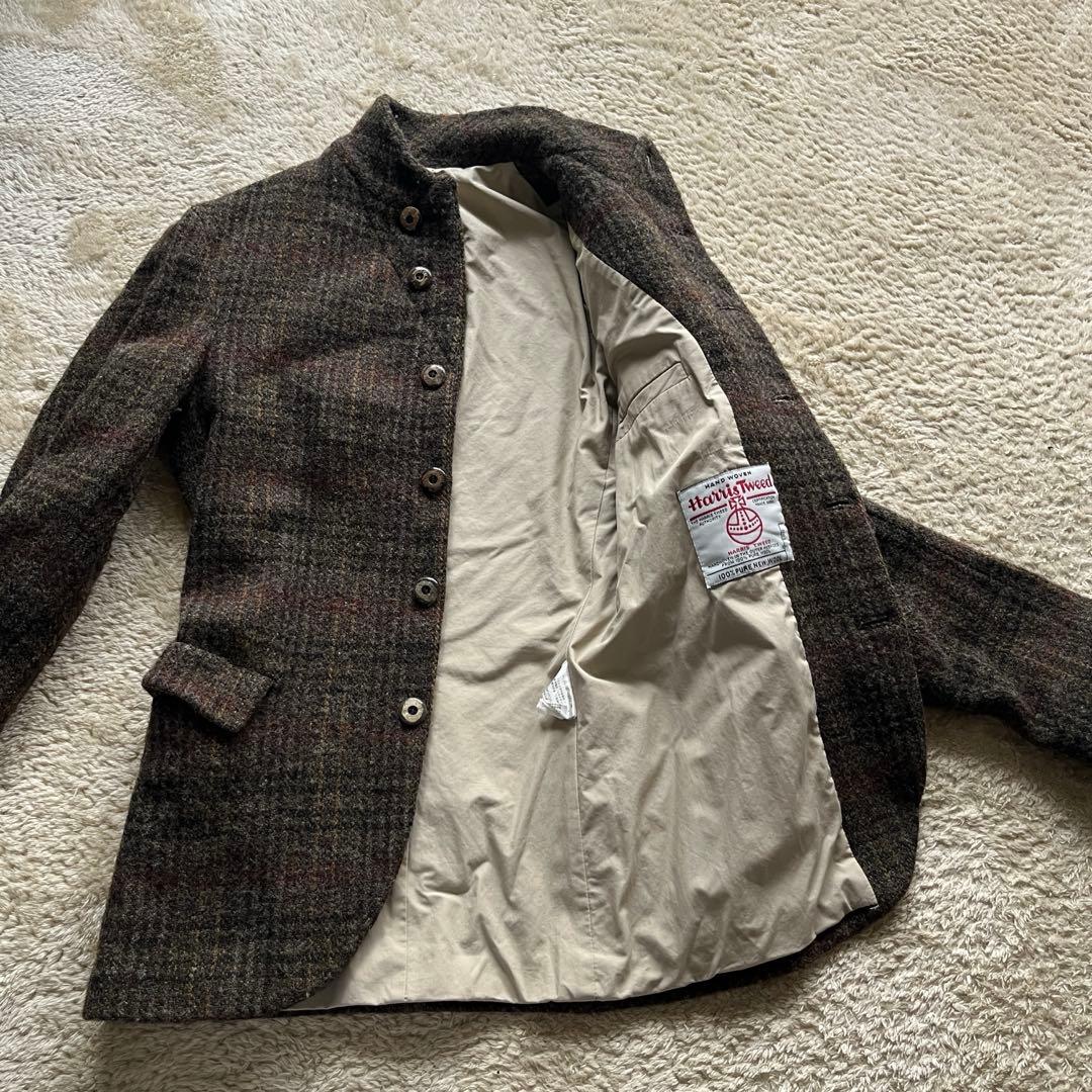 Harris tweed テーラードジャケット　古着　レディース　サイズm