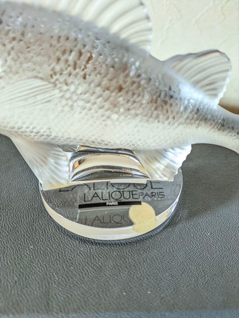 【美品】LALIQUE クリスタル 魚の彫刻