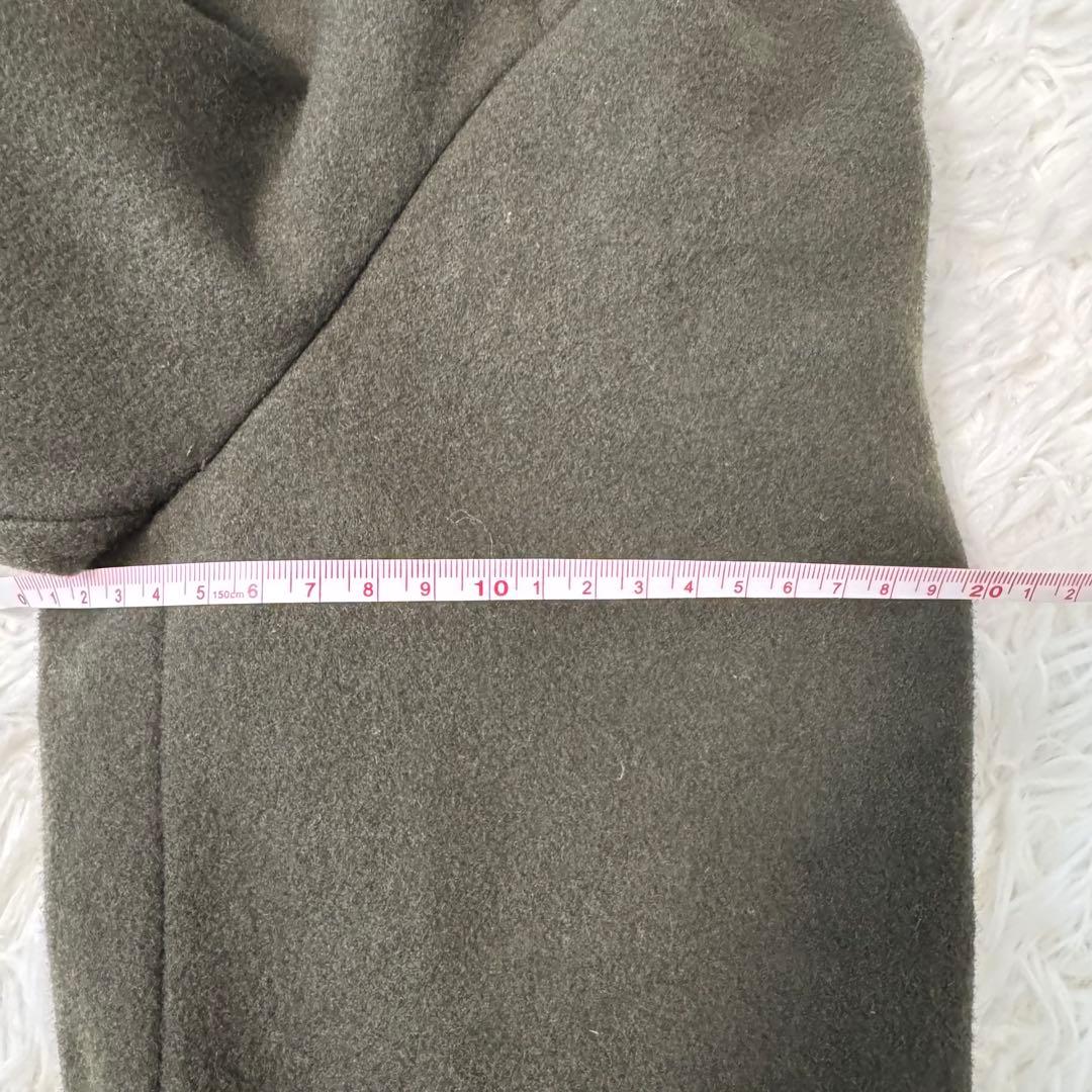 ポールスミス カシミヤ混 ウール Pコート Lサイズ カーキ 美品 ピーコート