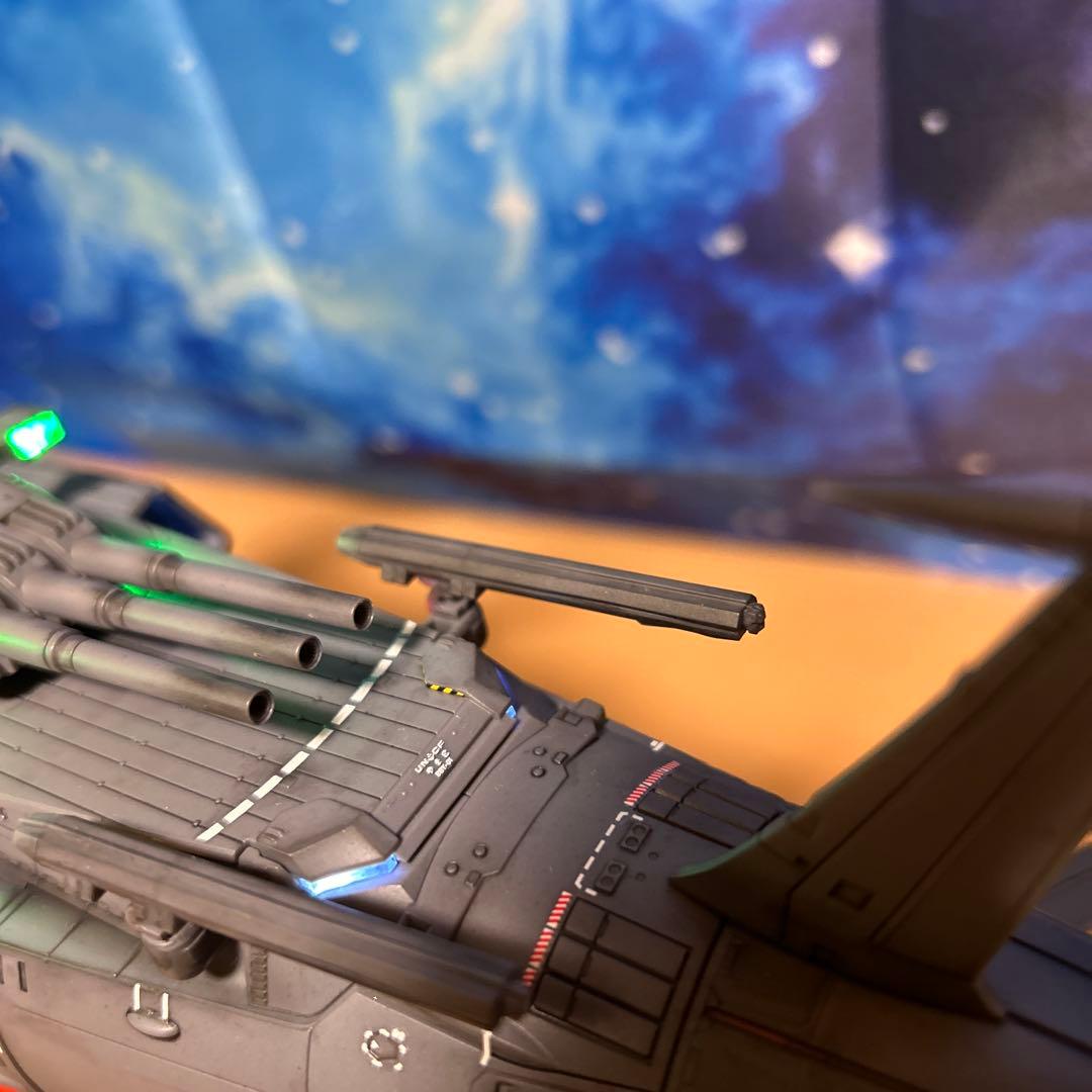 宇宙戦艦ヤマト　1/500フル電飾、墨入れ、つや消し塗装、完成品