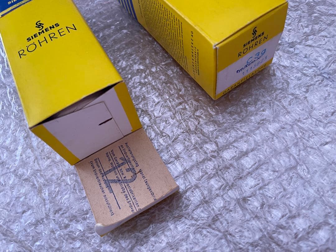 SIEMENS C3g 真空管 2個セット(箱未開け)