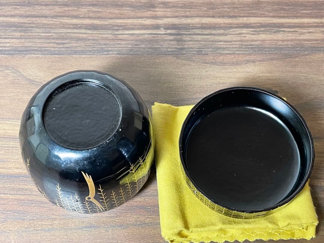 【茶道】柳棗　認得斉好模　黒一閑　銀露入　道場宗廣