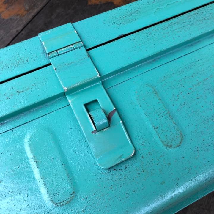 ビンテージ　アイアントランク　ブロカント  フレンチガーデントランク収納　古道具