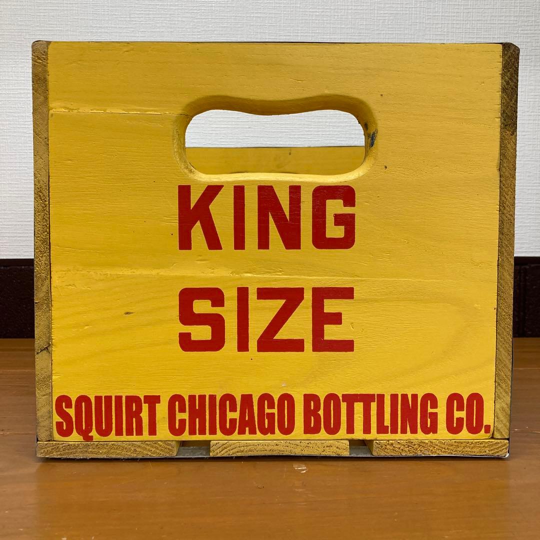 N391① ビンテージ ウッドクレート SQUIRT スクワート・ボーイ レトロ