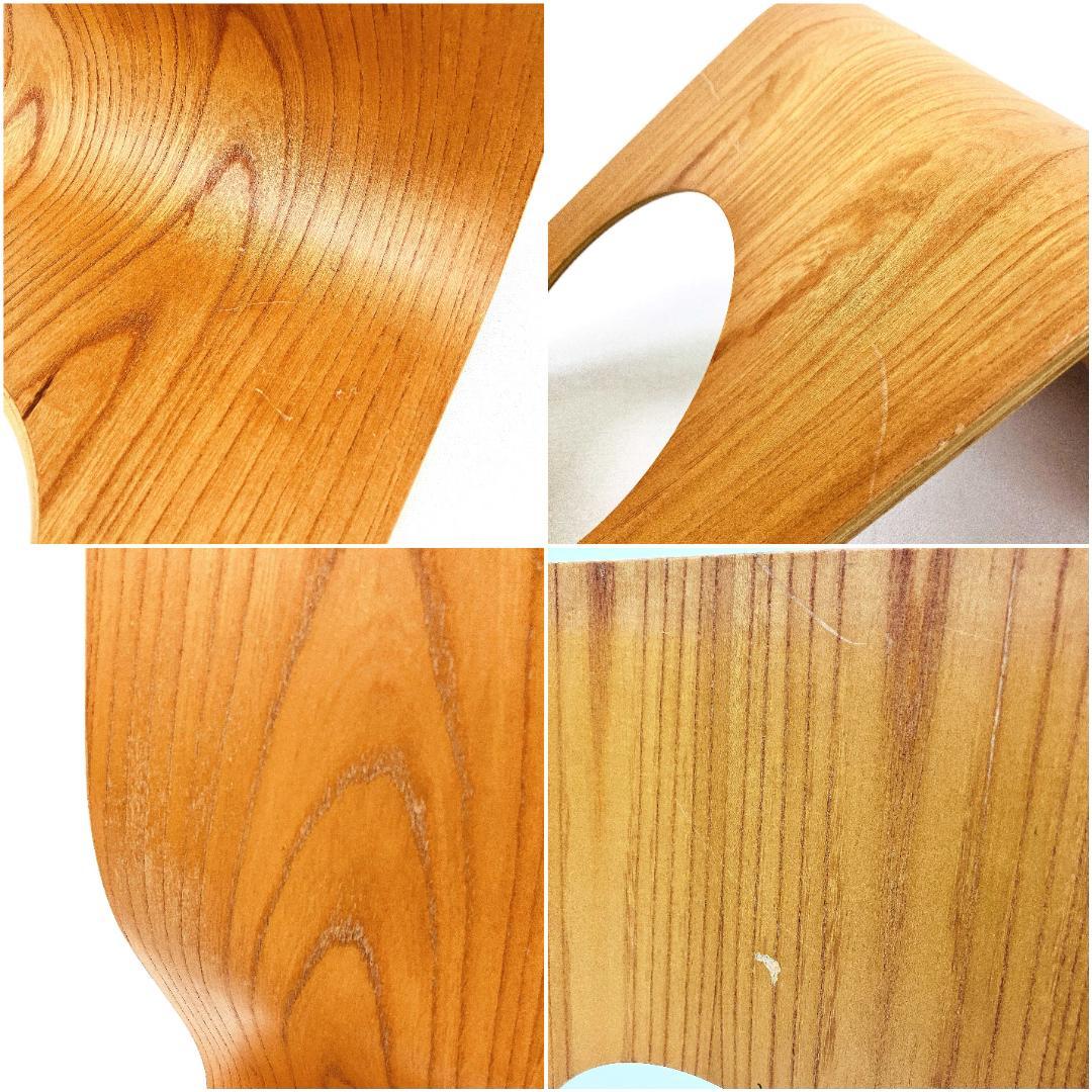 Tendo 天童木工 座椅子 2脚セット 藤森健次 曲げ木 ケヤキ板目 曲木⑥