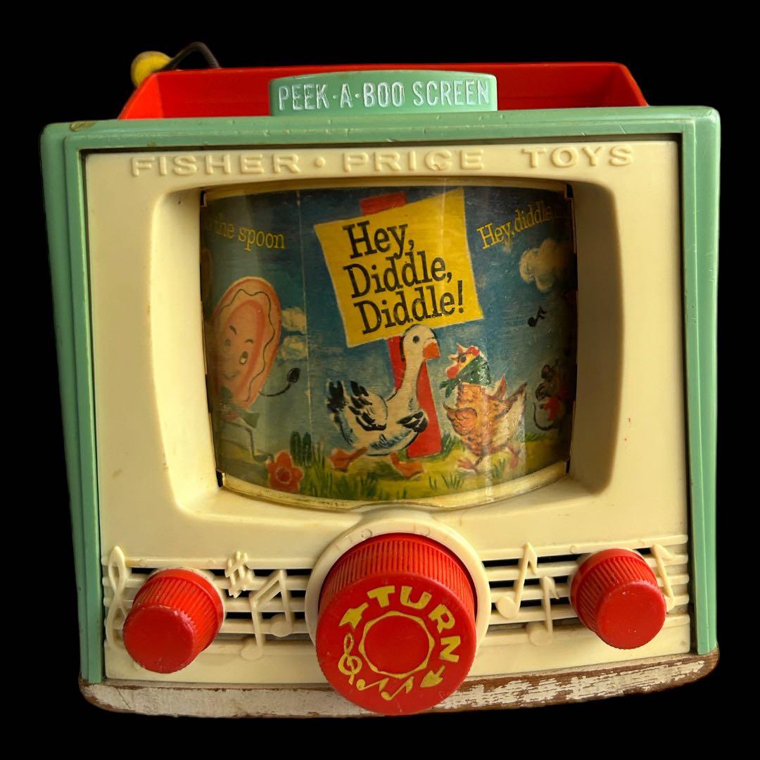 60's vintage「FISHER PRICE」ピーカブー　TV オルゴール