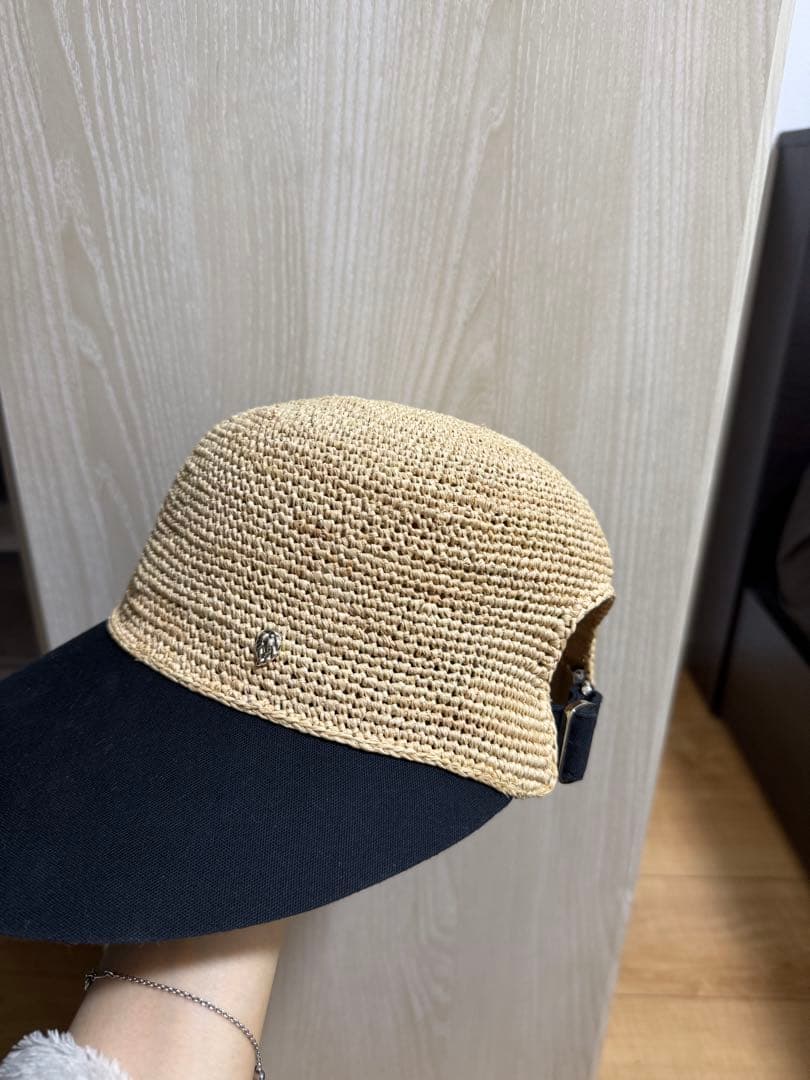 HELEN KAMINSKI 麦わら帽子 ベージュ/ブラック ONE SIZE