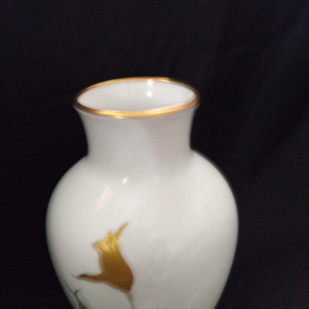 大倉陶園 金蝕バラ 花生 花器 28cm OKURA
