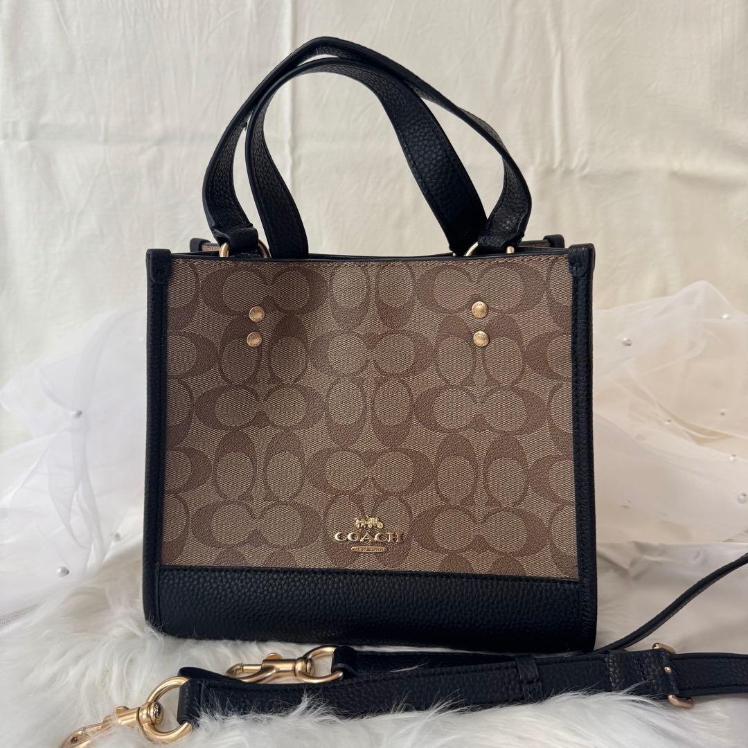 COACH コーチ　シグネチャーデンプシー トート 22 レザー　ショルダー