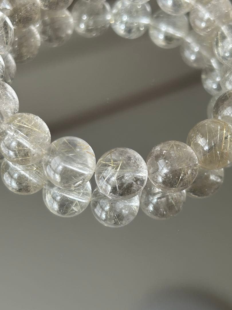 【高品質・透明感抜群】シルバールチルクォーツ 11mm (内径16cm)