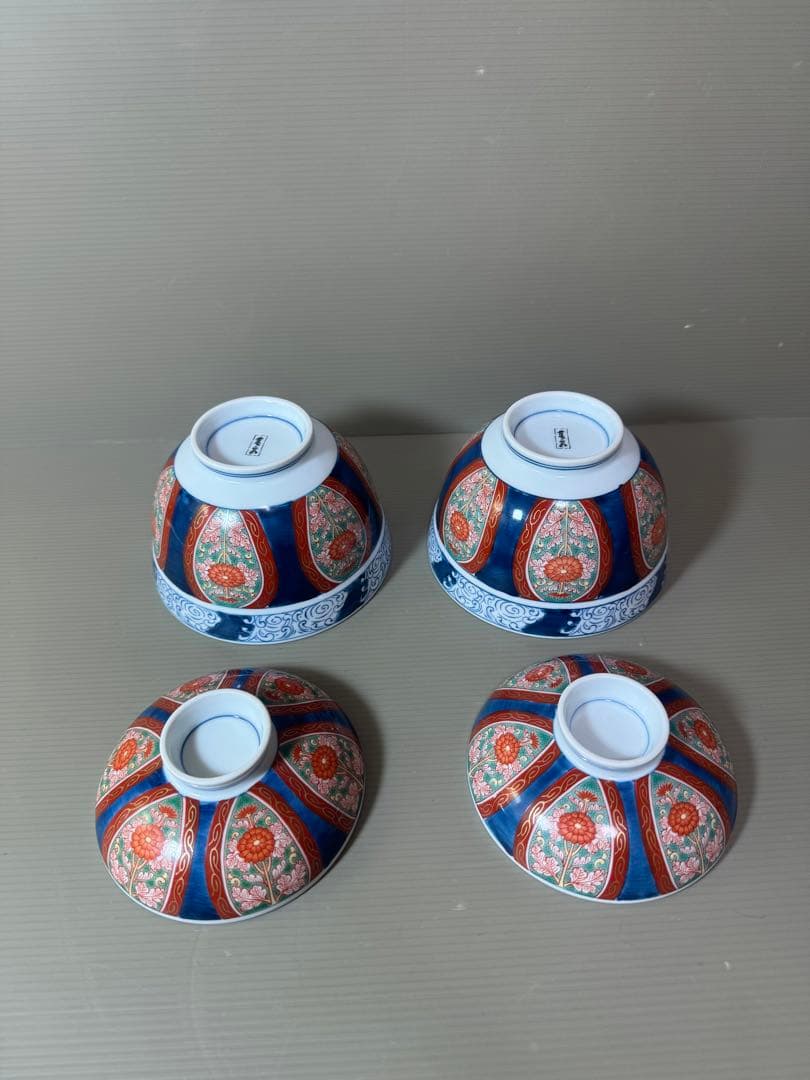 2808 其泉窯　古伊万里　蓋付き碗　2客　未使用