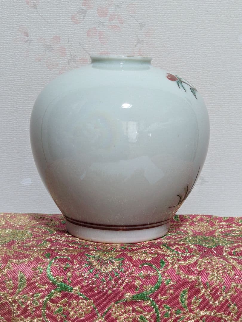 ♦11代酒井田柿右衛門 岩牡丹文様壺小壺 明治時代〜大正時代 古美術骨董品