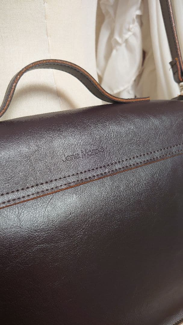 最終価格 Jane Marple/リボンサッチェルBag ダークブラウン