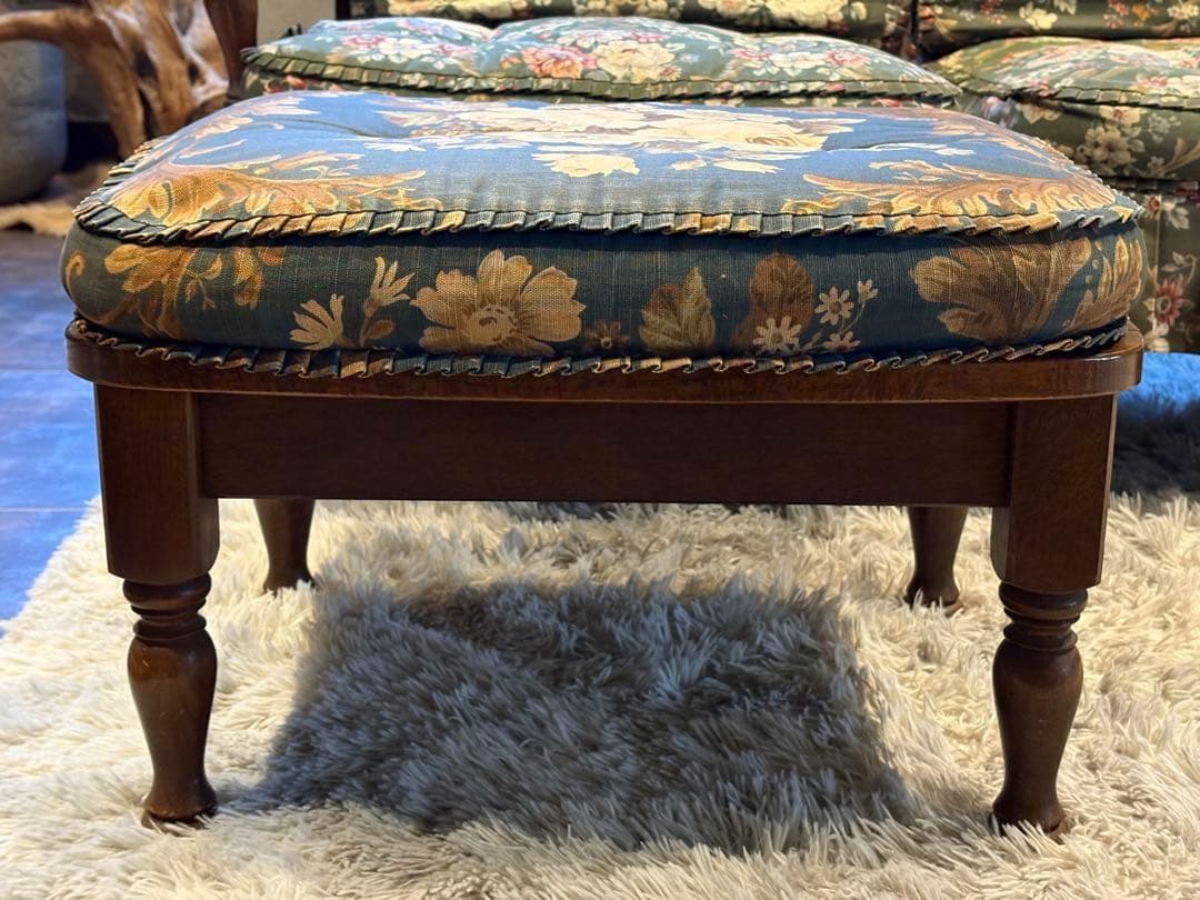 飛騨産業 キツツキマーク 3人掛けセパレートソファ オットマン ビンテージ RZ