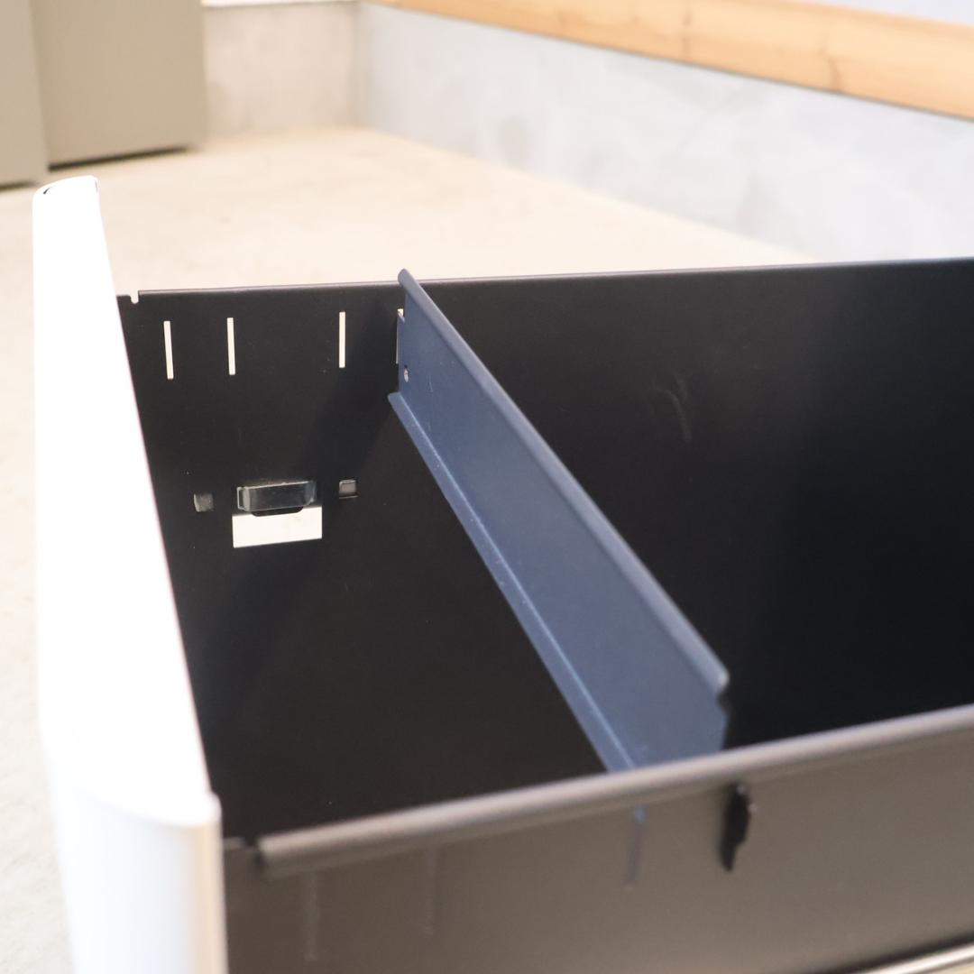 関家具 TORIA トリア スリムチェストワゴン コンパクト デスクワゴン 鍵付