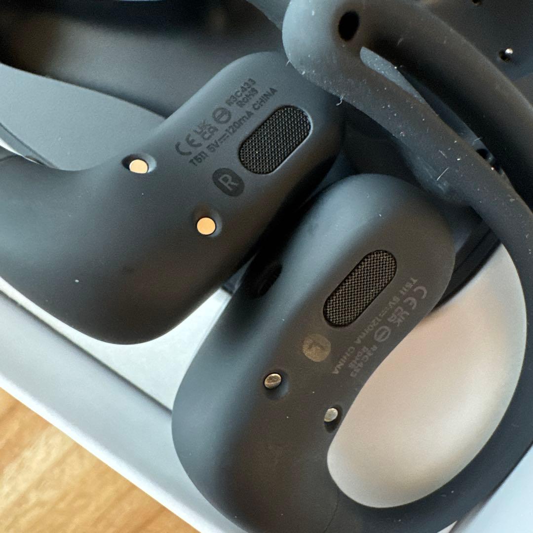 SHOKZ OPENFIT AIR ワイヤレスイヤホン ブラックほぼ新品