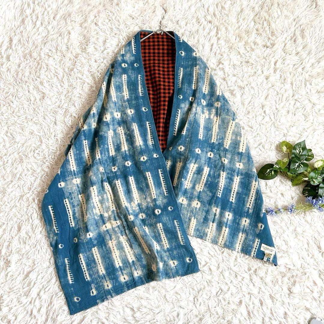 美品⁂レア⁂ラルフローレン⁂大判ストール　リバーシブル　染め柄　総柄　チェック