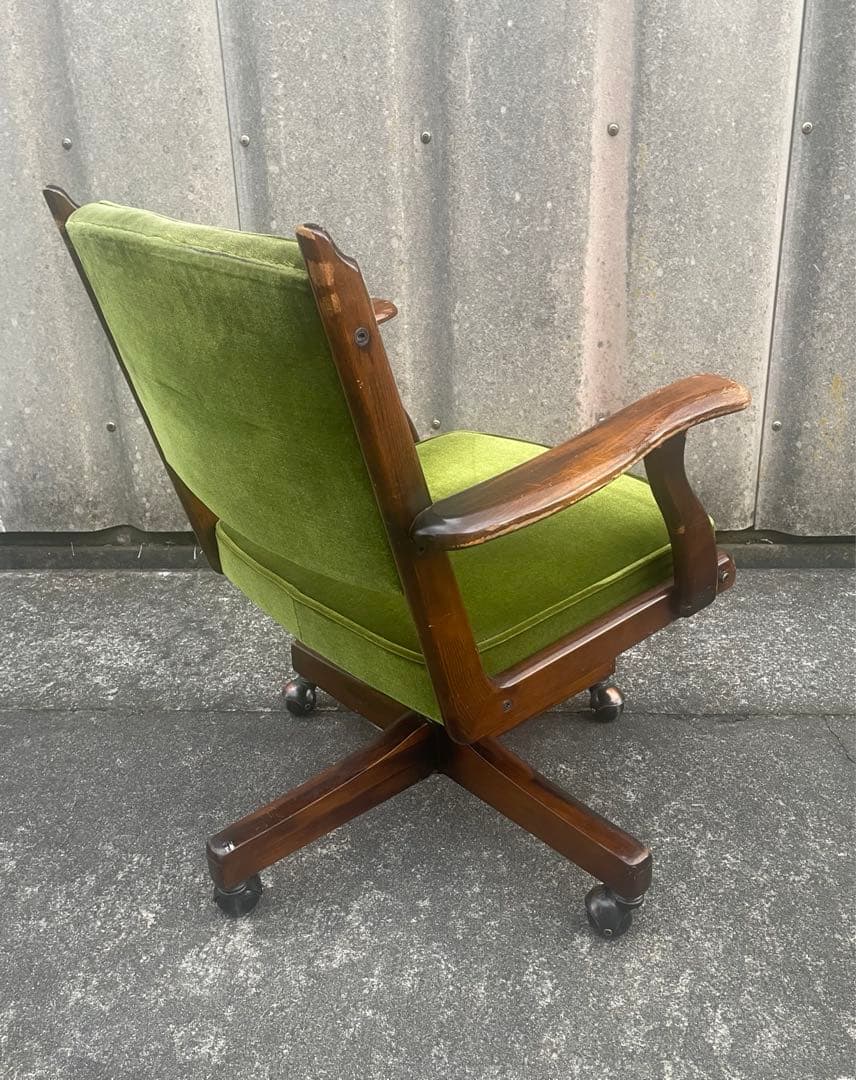 稀少/カリモク/コロニアル/デスクチェア/アームチェア/回転椅子/椅子/③