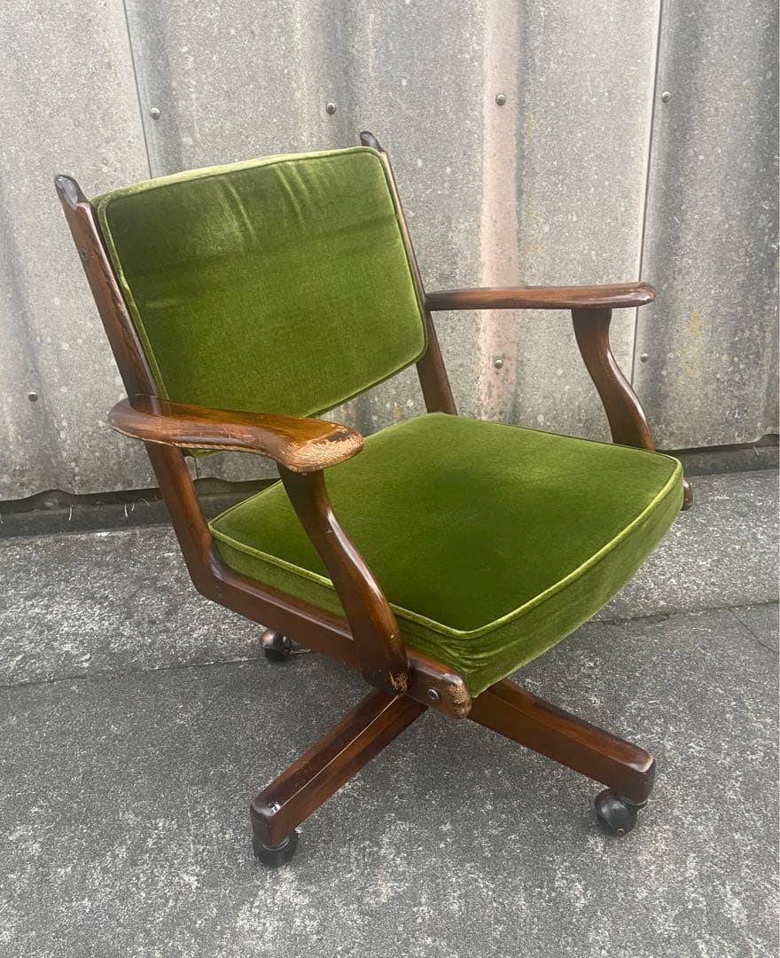 稀少/カリモク/コロニアル/デスクチェア/アームチェア/回転椅子/椅子/③