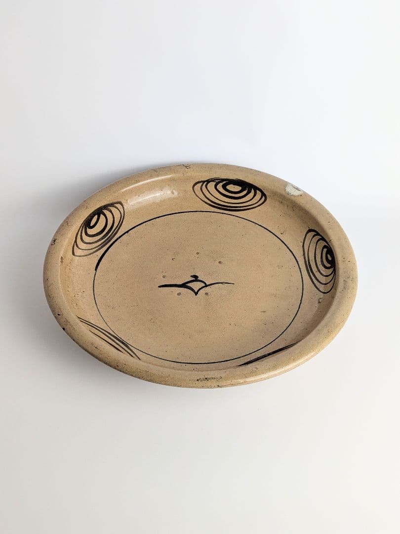 古益子　馬の目皿　19世紀　所載品同手　　　益子焼　民芸　浜田庄司