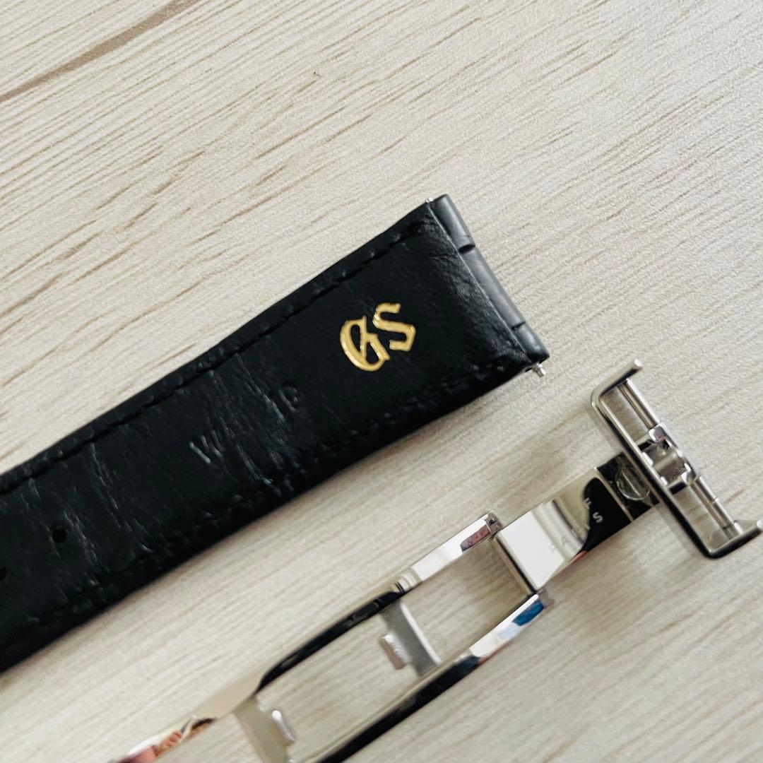 【極美品】Grand Seiko 19mm クロコダイル本革ベルト Dバックル