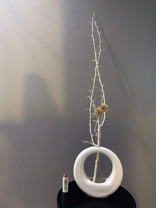 アンティーク ビンテージ 花瓶 陶器 一輪挿し 月 フラワーベース
