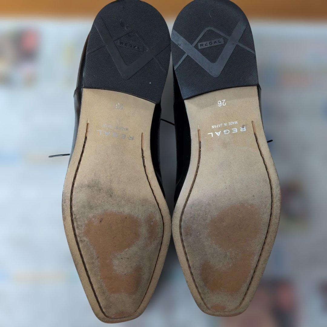 パ*二様 REGAL　革靴　メンズ　ストレートチップ　黒　サイズ27cm