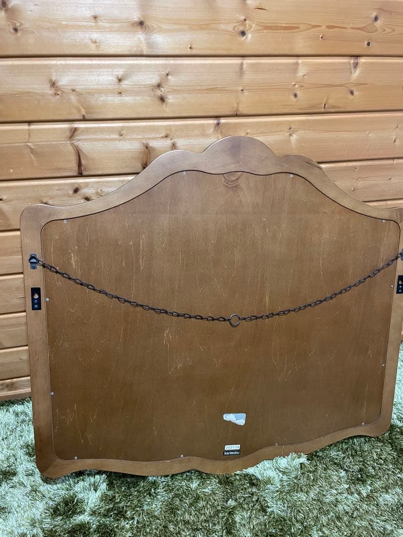 美品　カリモク　karimoku コロニアルシリーズ　壁掛けミラー