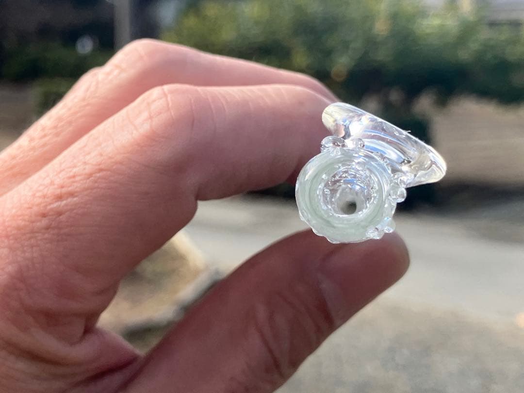 ギヤマン煙管 003- 氷晶（ひょうしょう）ガラスパイプ　約16cm