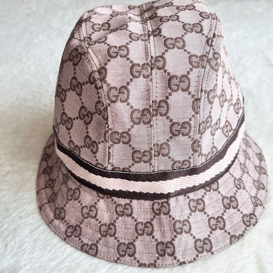 美品✨GUCCI グッチ バケットハット 帽子 GG ロゴ