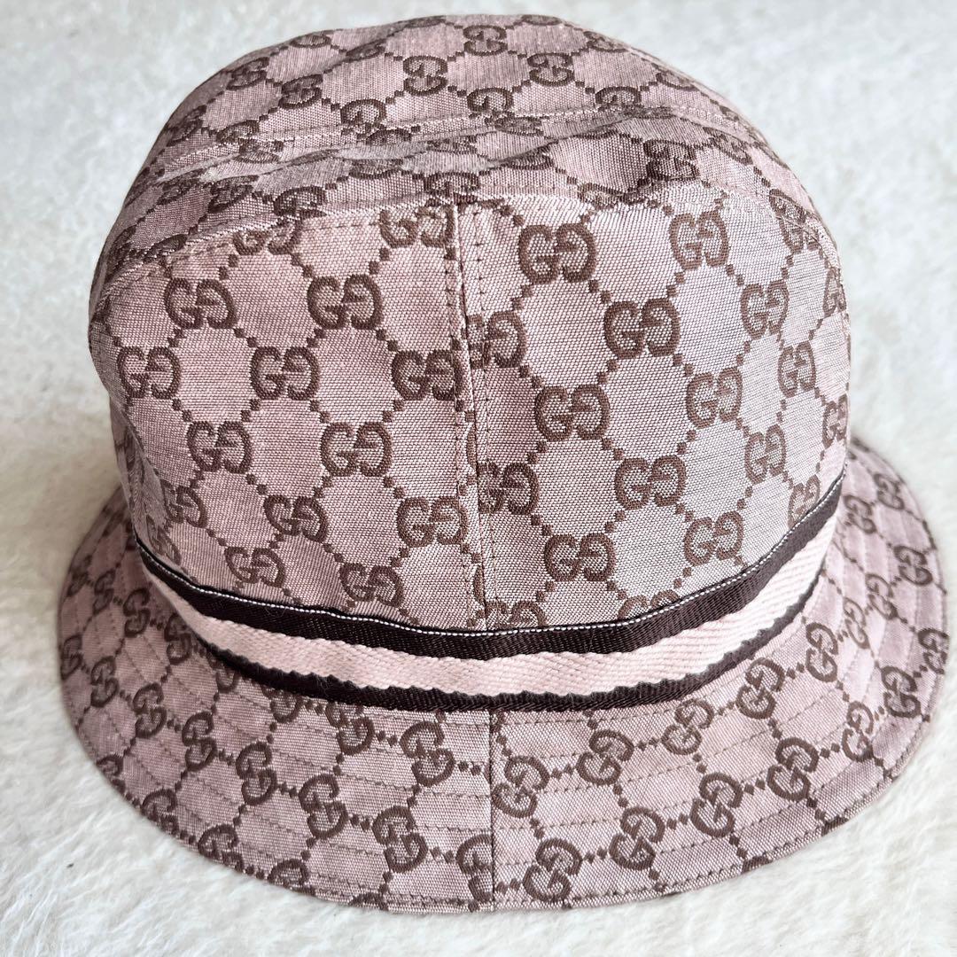 美品✨GUCCI グッチ バケットハット 帽子 GG ロゴ